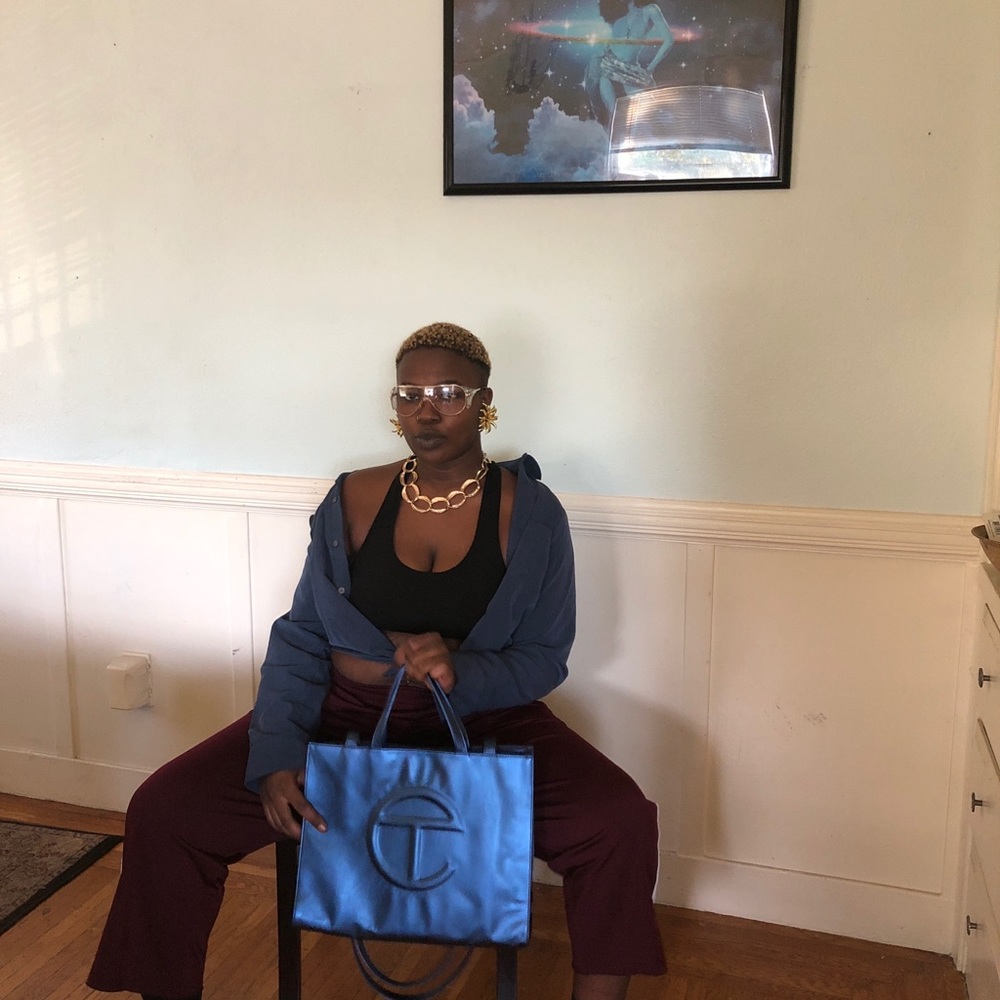 Cobalt medium telfar tote - More photos! - Picture 3 of 12